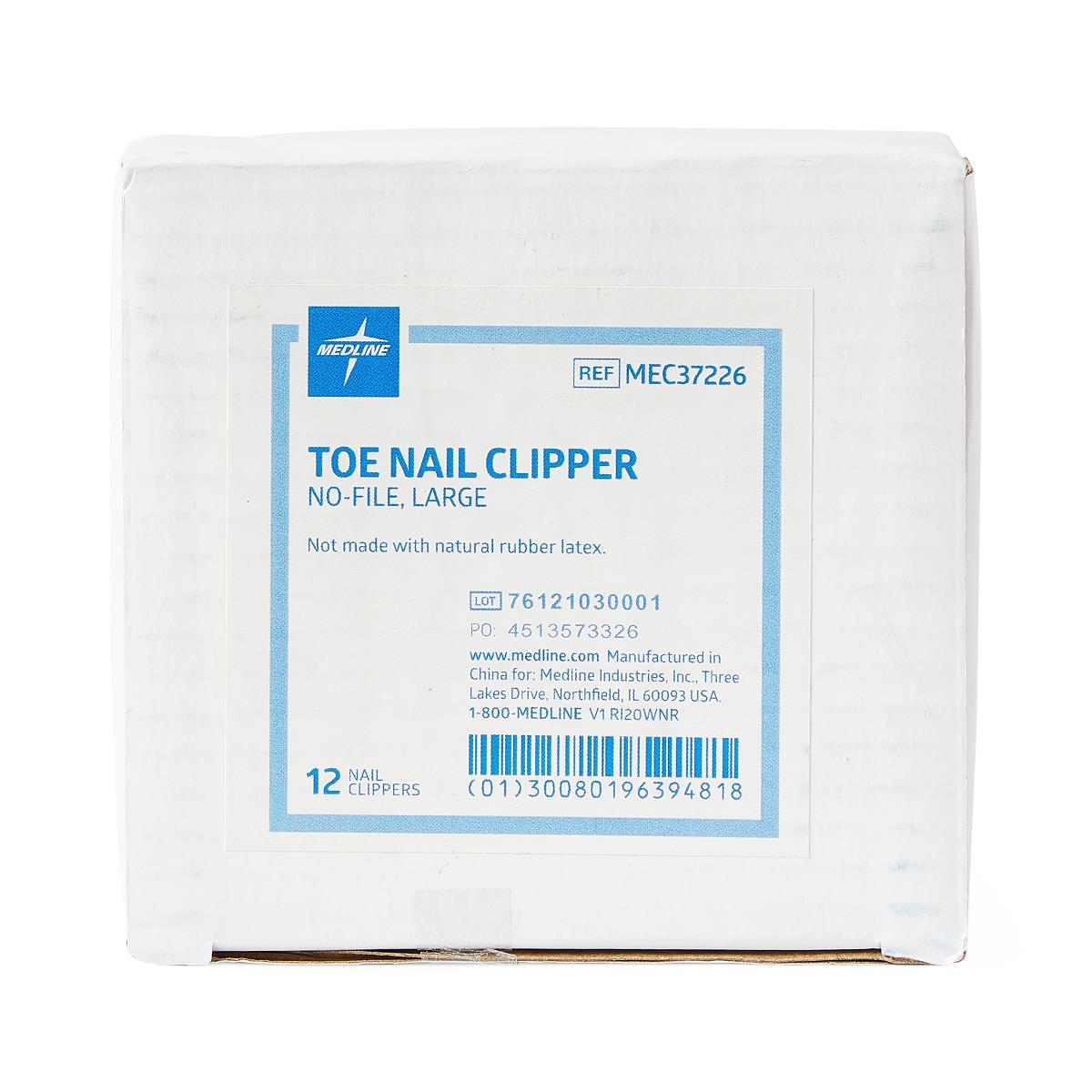 Medline Toenail Clippers, Large - Box of 12