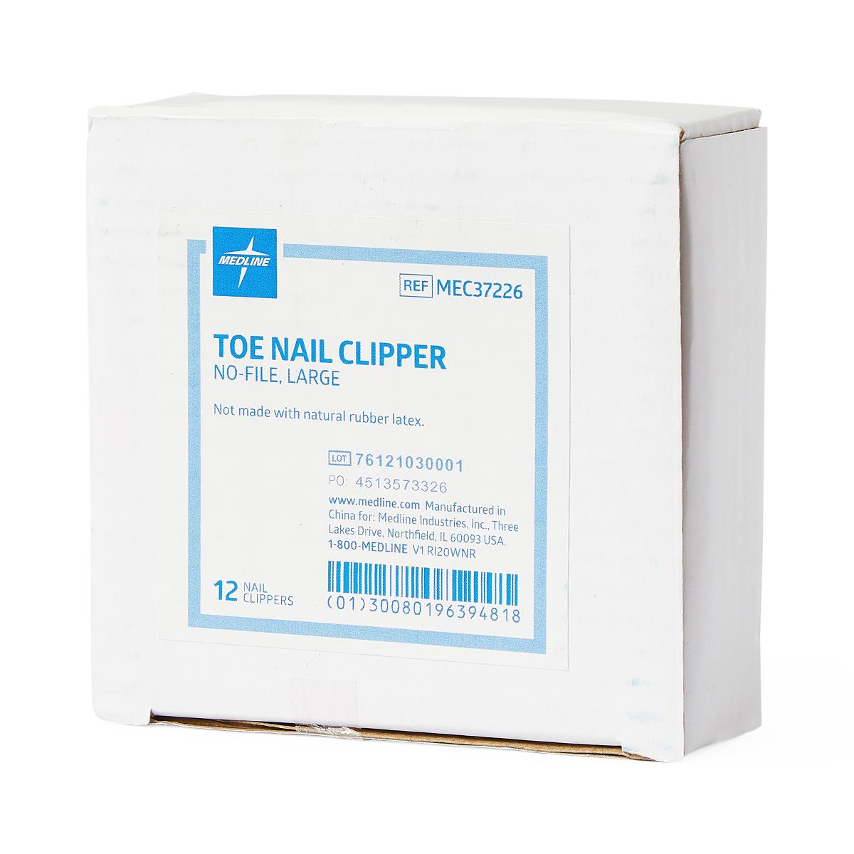 Medline Toenail Clippers, Large - Box of 12