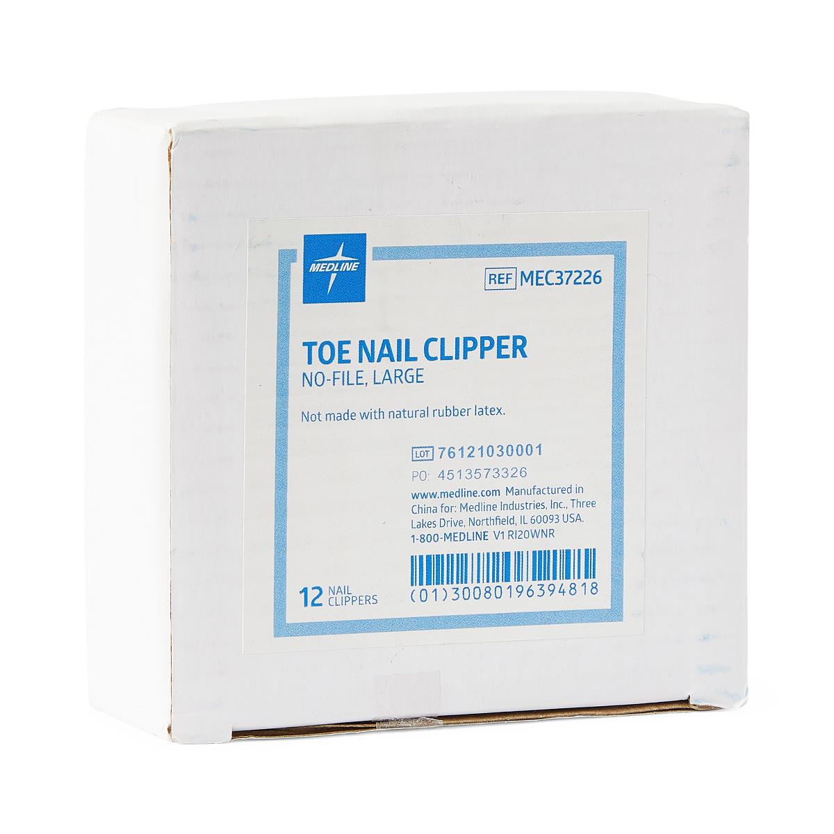 Medline Toenail Clippers, Large - Box of 12