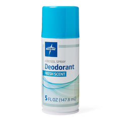 Medline MedSpa Aerosol Spray Deodorant, Light Powder Scent, 5 oz - Case of 24