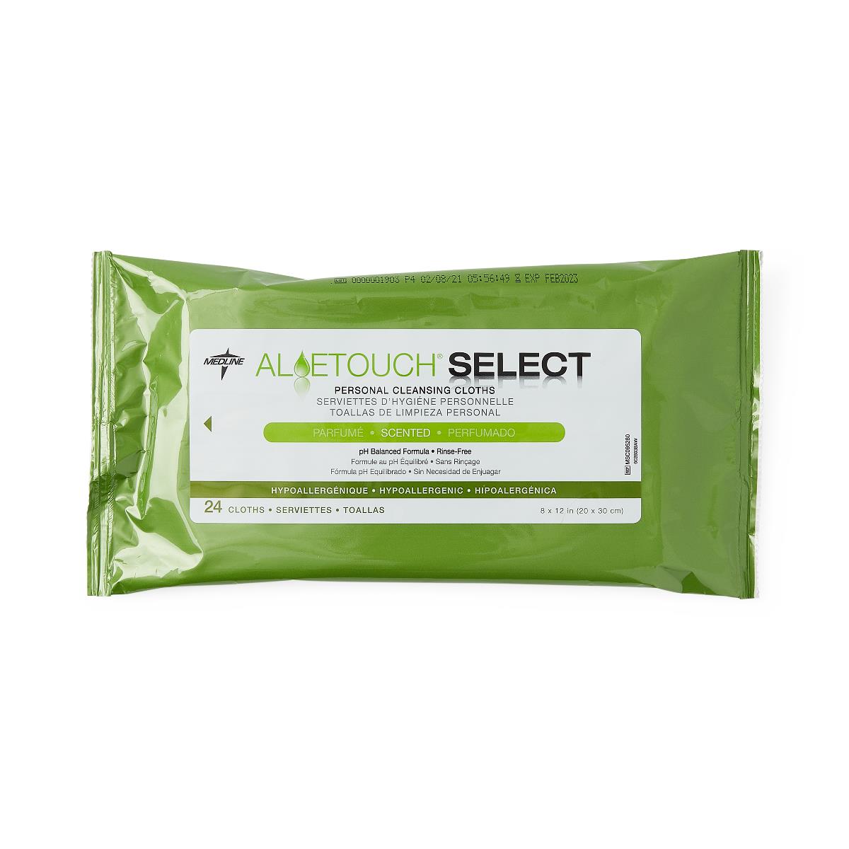 Aloe-Enriched Personal Cleansing Wipes - 8x12 Inch Disposable Cloths for Incontinence & Sensitive Skin Care