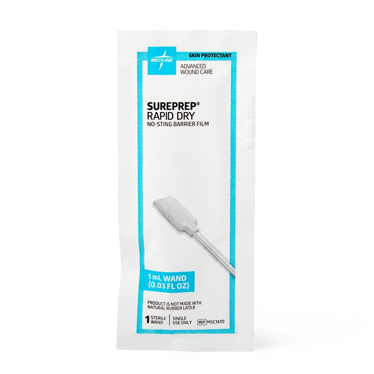 Medline SurePrep No-Sting Barrier Film Wand - Rapid Dry Skin Protectant
