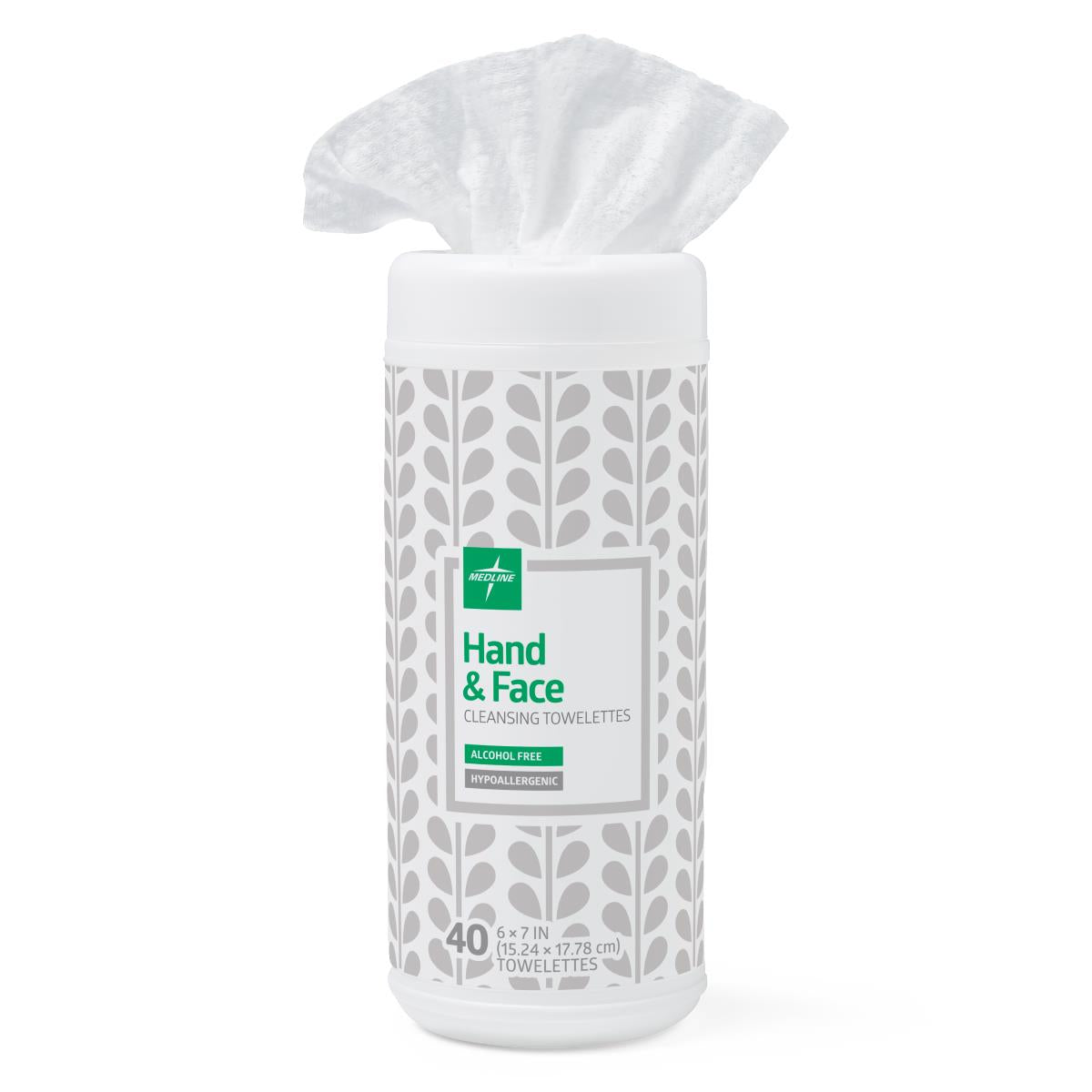 Hand and Face Cleansing Towelettes - Hypoallergenic Wipes for Sensitive Skin - Case of 480