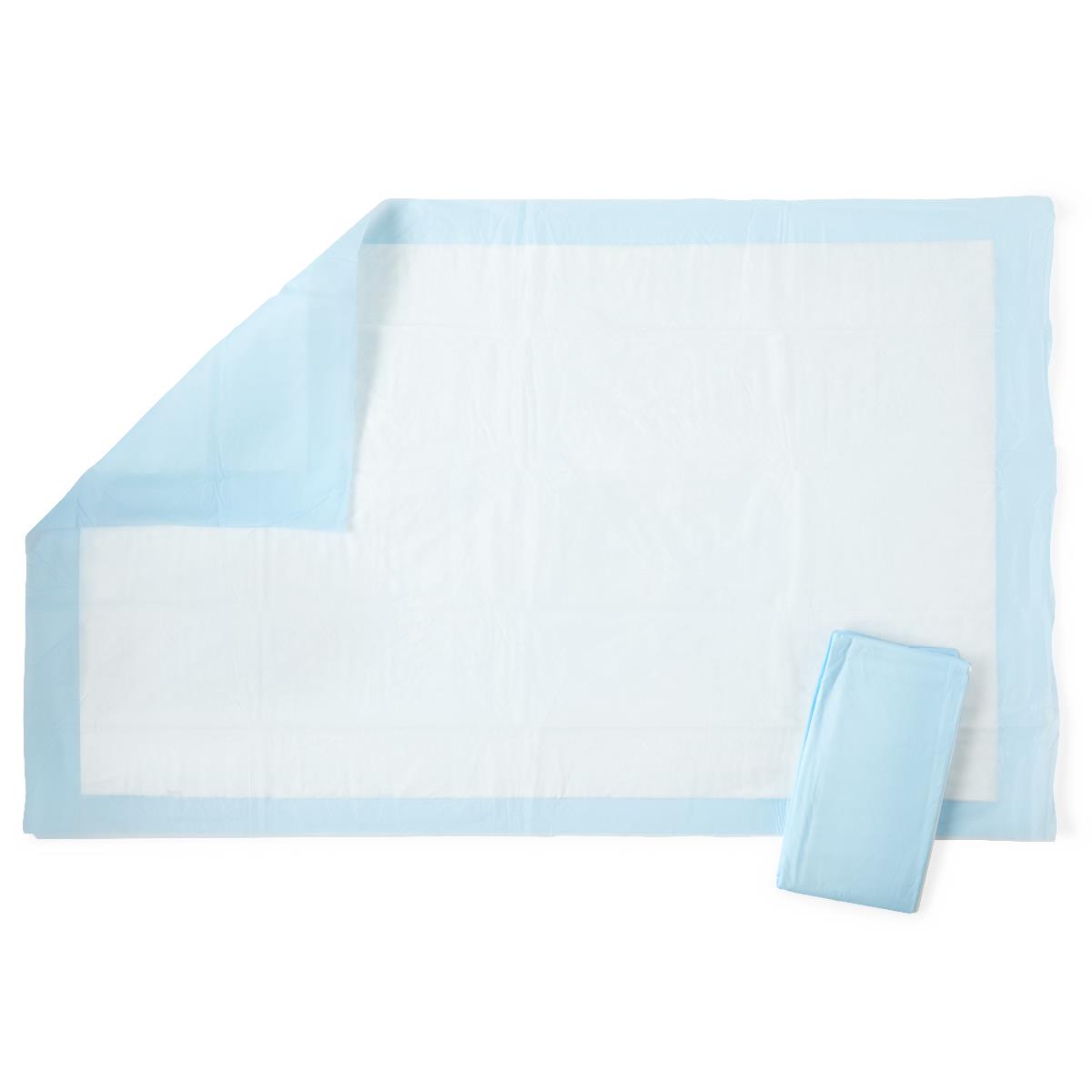 Medline Protection Plus Fluff Underpads - Light Absorbency Disposable Bed Pads