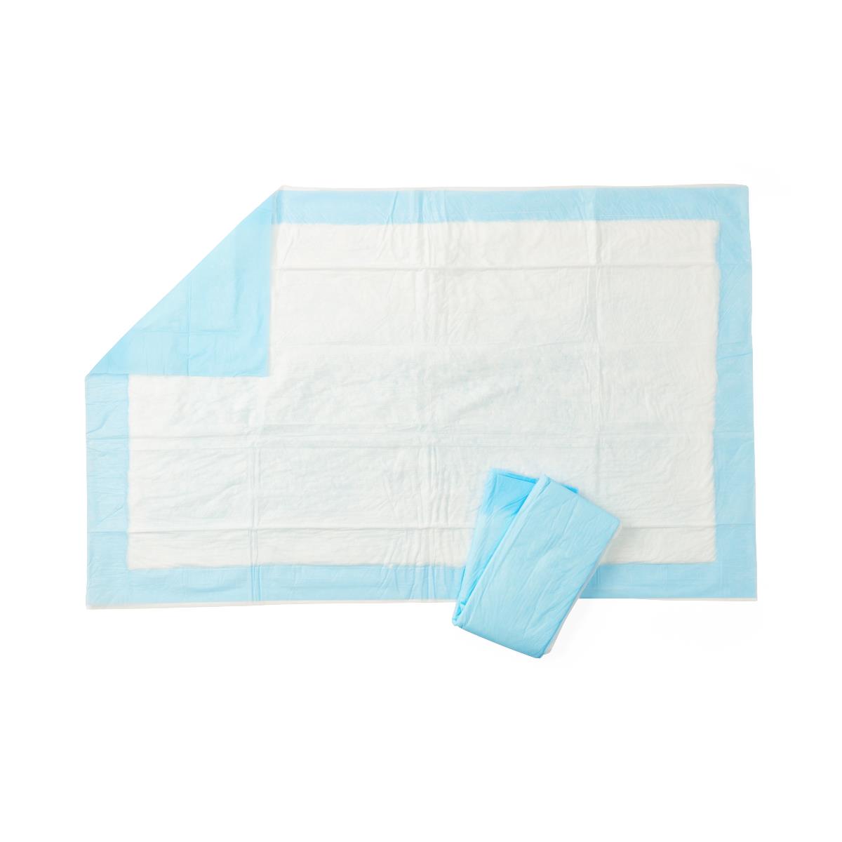 Medline Protection Plus Fluff Underpads - Light Absorbency Disposable Bed Pads