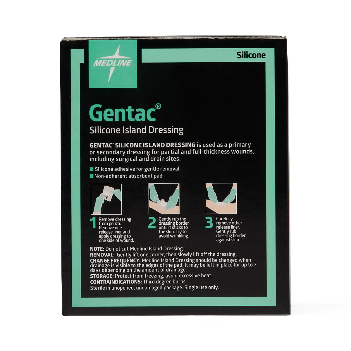 Gentac Silicone Adhesive Island Wound Dressing - Premium Gentle Care for Fragile Skin