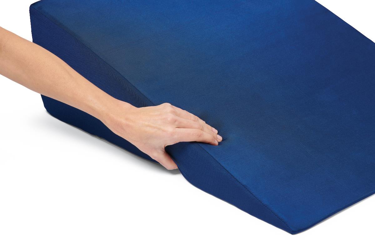 Medline Compression-Packed Bed Wedge - High-Density Foam, Navy, 8.5" Height - Case of 4