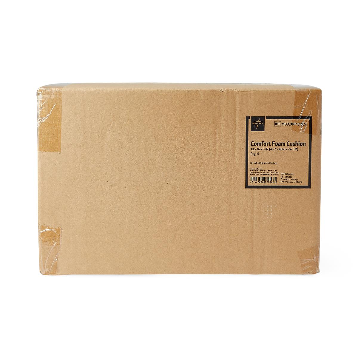 Medline Comfort Foam Cushions - Therapeutic Pressure Relief Wheelchair Seat Cushion (Multiple Sizes)