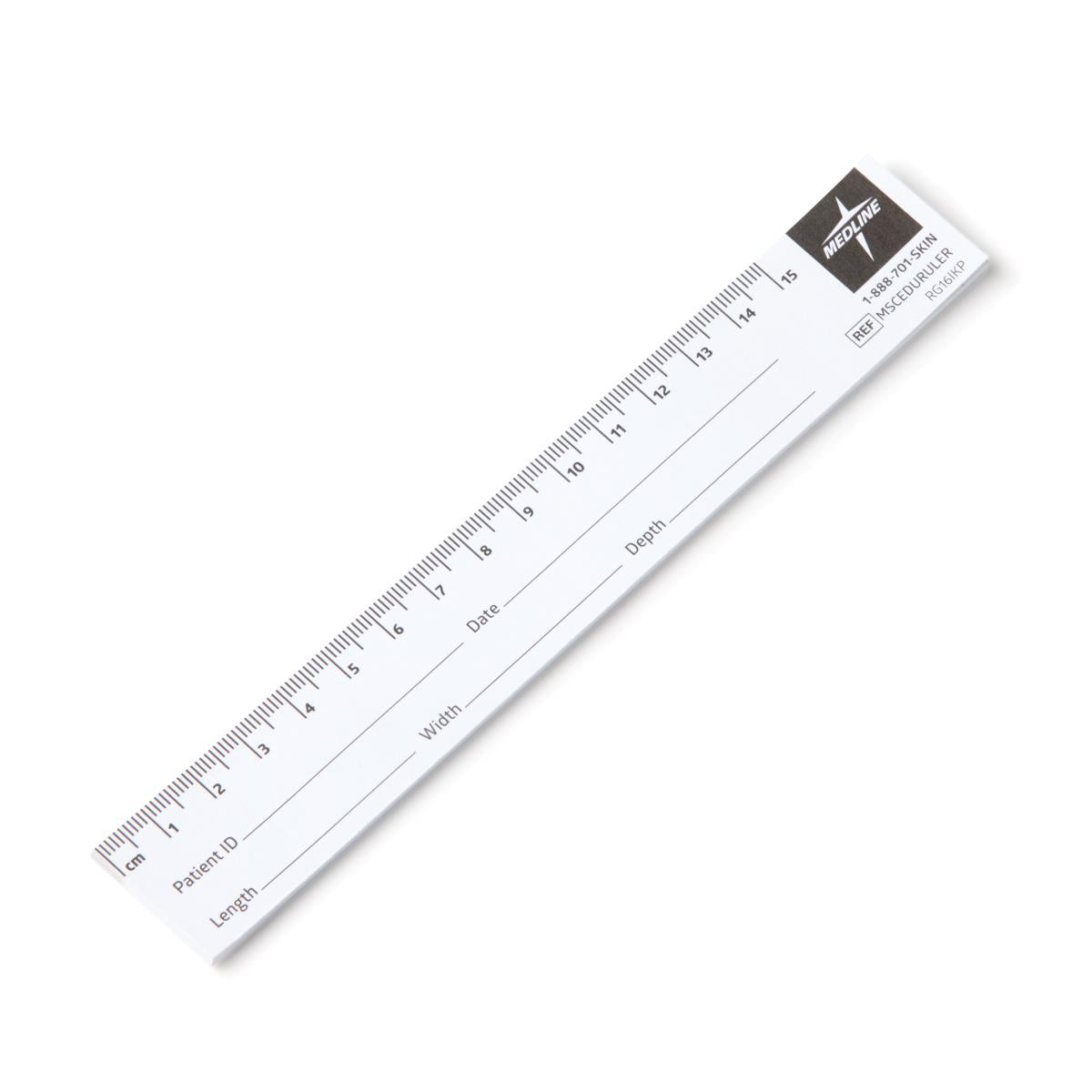 Disposable Paper Wound Measurement Ruler - Metric Scale with Patient Documentation Space