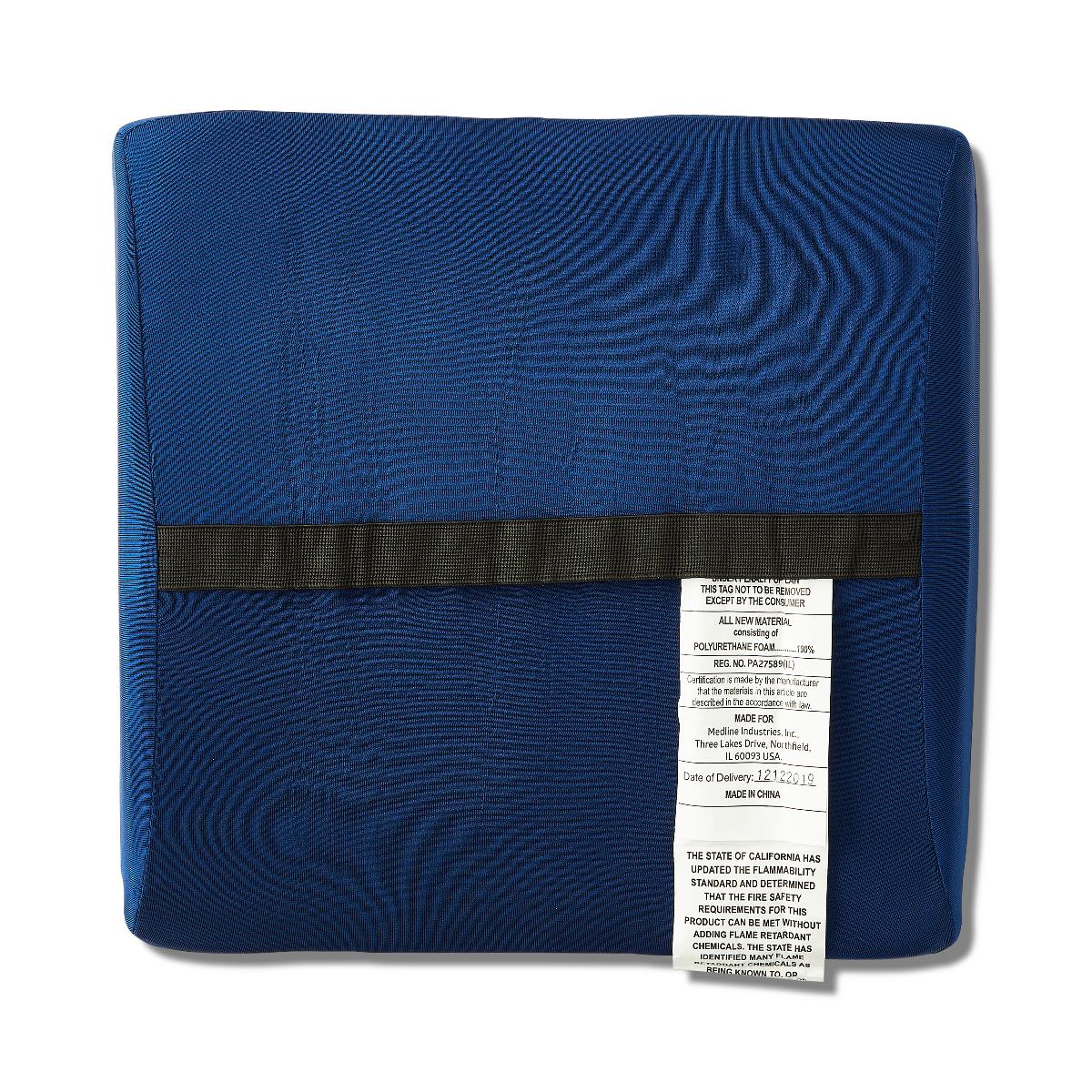 Medline Premium Foam Lumbar Support Cushion - Compression-Packed with Washable Cover (Case of 4)