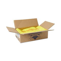 Infectious Linen Liner - Medical Waste Disposal Bags with Biohazard Symbols - Yellow Polyethylene