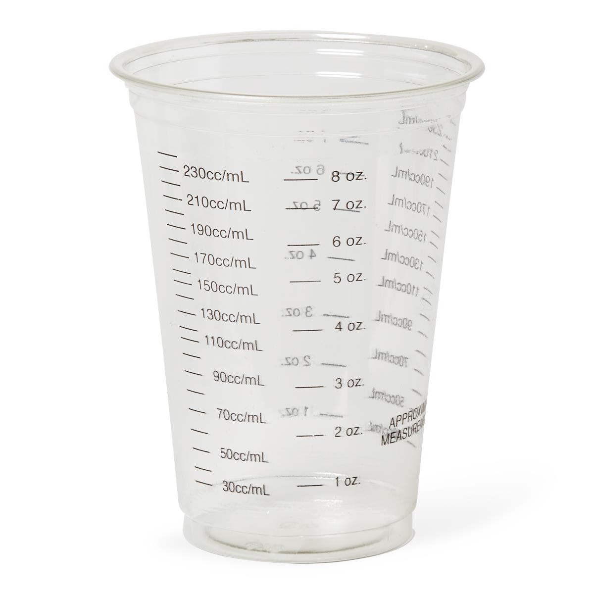 Graduated Drinking Cup, Clear - 9 oz Medical Grade Disposable Cups (Case of 500)