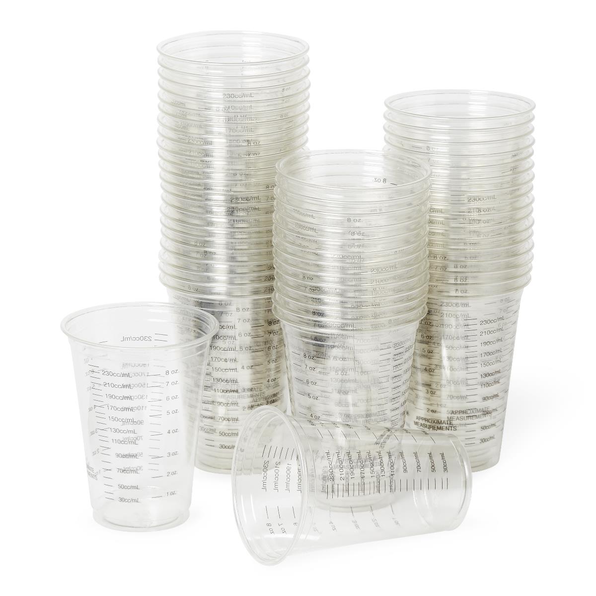 Graduated Drinking Cup, Clear - 9 oz Medical Grade Disposable Cups (Case of 500)