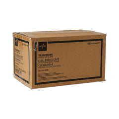 Disposable White Plastic Spoons - Medium Weight Case of 1000