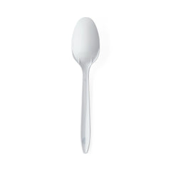 Disposable White Plastic Spoons - Medium Weight Case of 1000