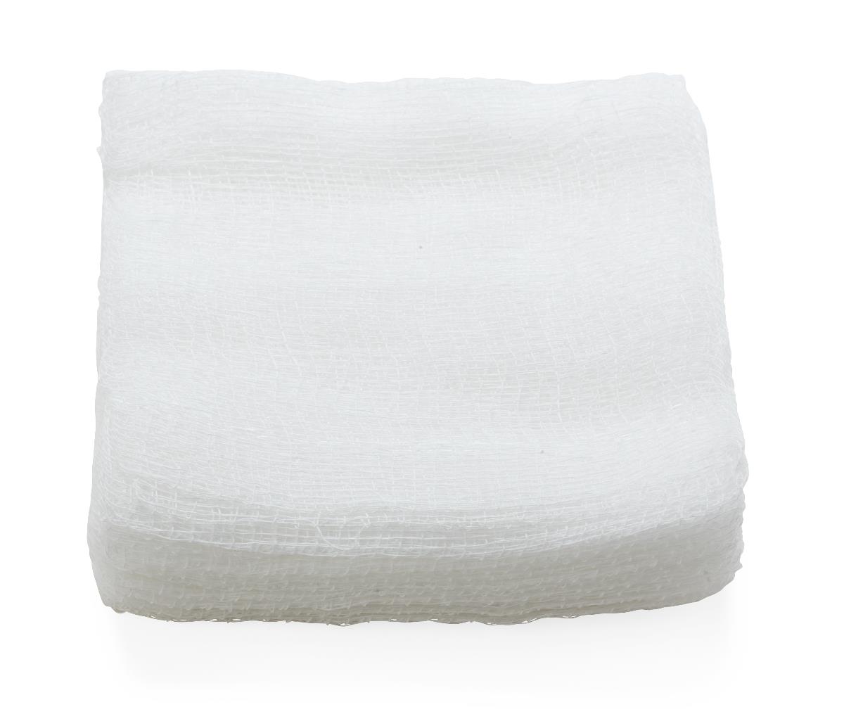 Medline USP Type VII Gauze Sponge - Sterile Cotton Wound Dressing - White Square
