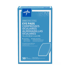 Medline Sterile Eye Pads - Oval Shape, Absorbent Cotton Fill, Individually Wrapped (NON21600)