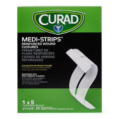 Curad Medi-Strip Wound Closure Strips - Hypoallergenic Adhesive Skin Closures for Surgical Incisions & Lacerations