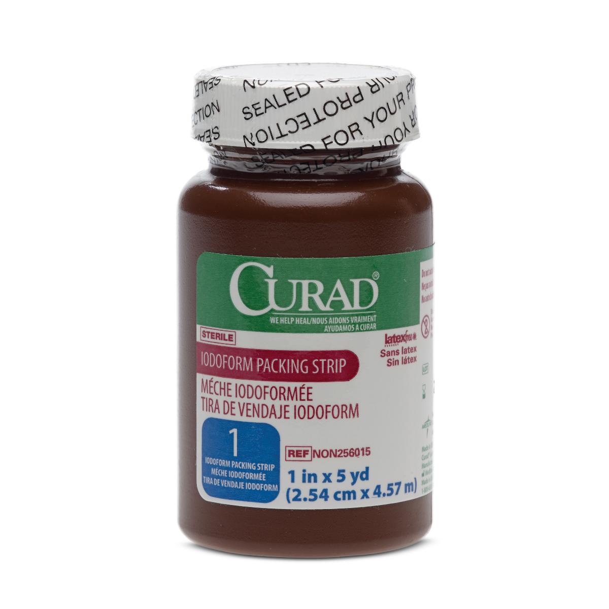 Curad Iodoform Packing Strip - Sterile Cotton Gauze for Wound Drainage (Multiple Sizes Available)