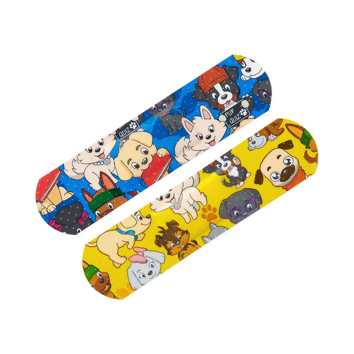 Curad Pup Quiz Pals Adhesive Bandages - Sterile Kids Bandages 3/4 x 3 Inch (Box of 25)