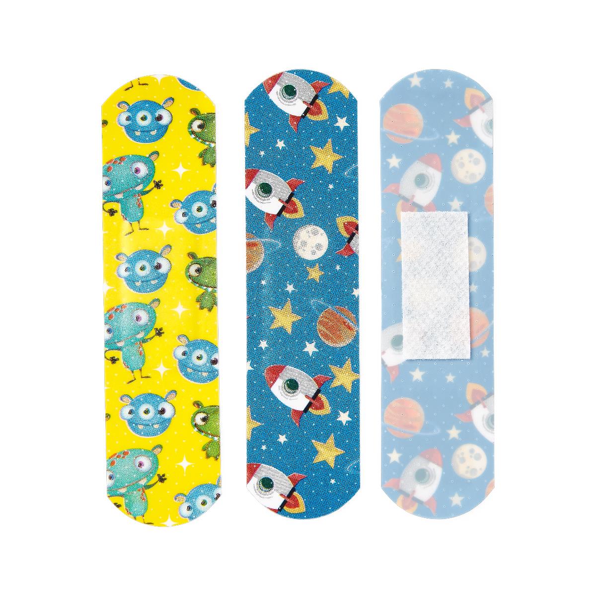 Curad Galaxy Adhesive Bandages - Fun Space-Themed Bandages for Kids & Adults (0.75 x 3 Inch)