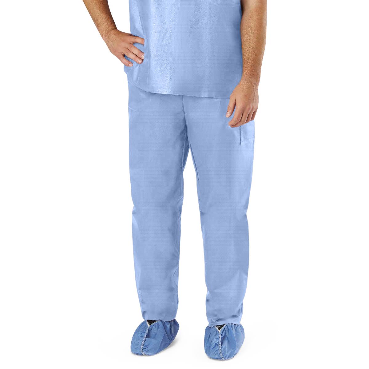 Medline Disposable Unisex Scrub Pants - Breathable Medical Apparel with Multiple Size Options