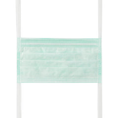 Medline ASTM Level 1 Surgical Face Mask with Foam Anti-Fog Strip and Ties - Blue, 3-Ply Pleated Disposable Medical Masks