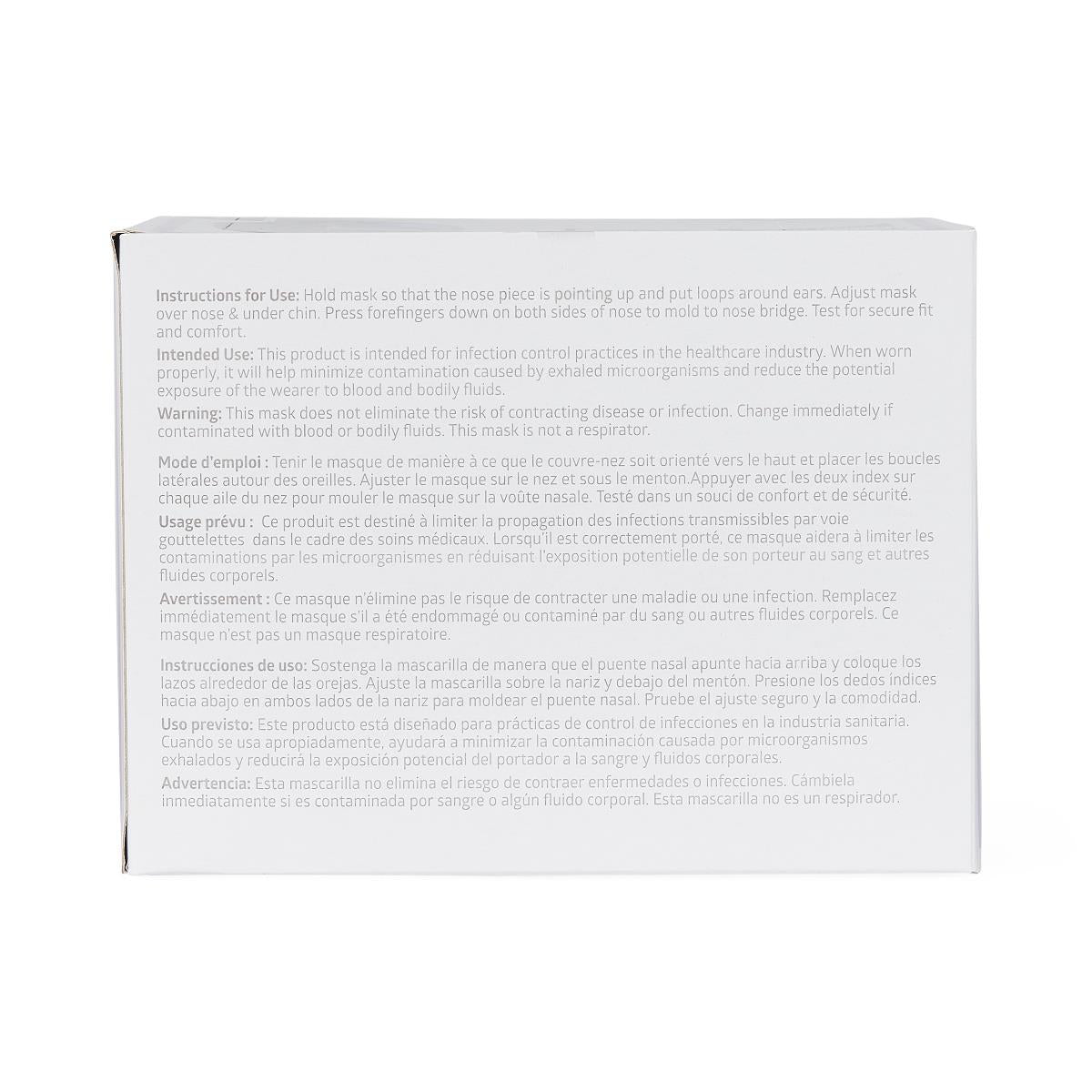 ASTM Level 1 Procedure Face Mask with Anti-Fog Strip and Ear Loops - 3-Ply Disposable Medical Masks, Blue