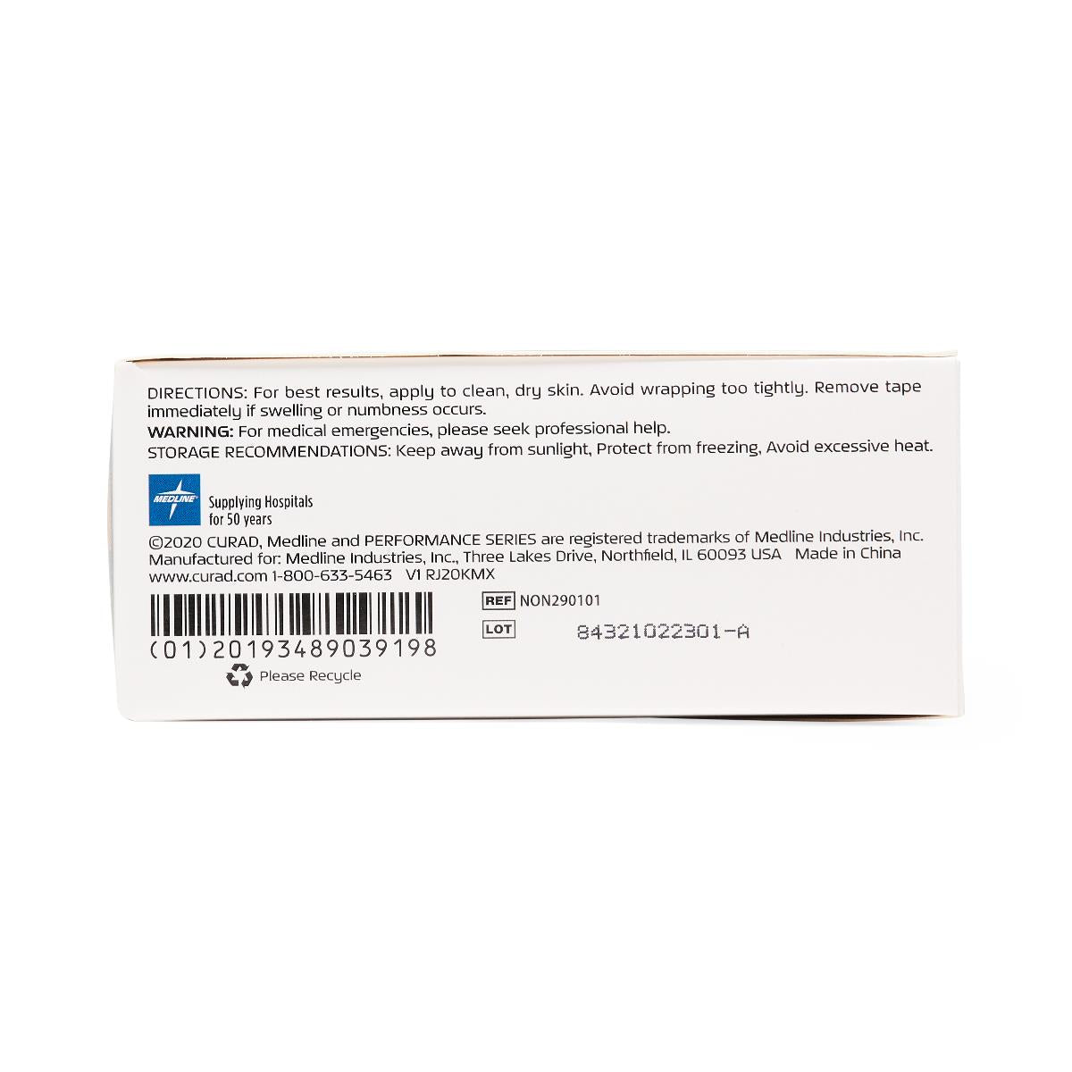 Curad Performance Series Elastic Tape 2" x 5 Yard - Medical Grade Athletic Support Tape (Case of 72 Rolls)