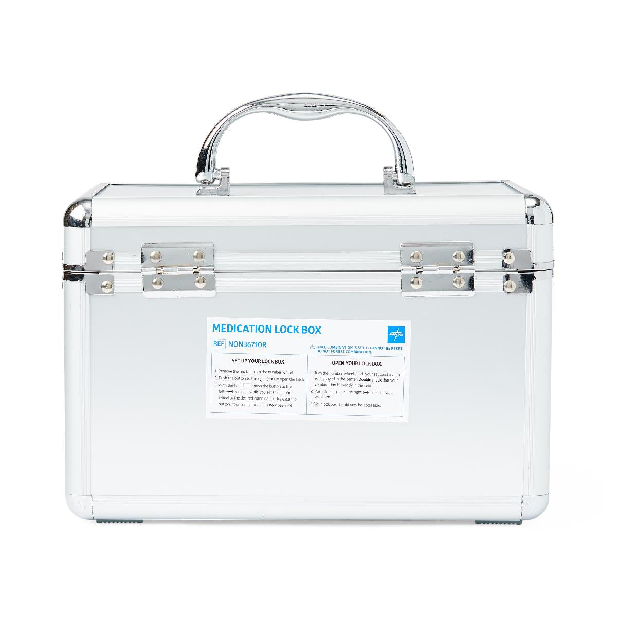 Secure Medication Lock Box with Programmable Combination - Gray