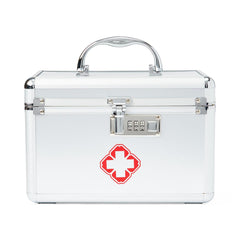 Secure Medication Lock Box with Programmable Combination - Gray