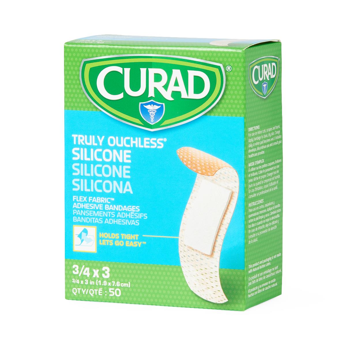 Premium Silicone Adhesive Bandages - Gentle Removal for Sensitive Skin (0.75" x 3")