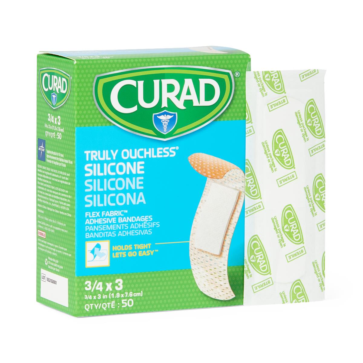 Premium Silicone Adhesive Bandages - Gentle Removal for Sensitive Skin (0.75" x 3")