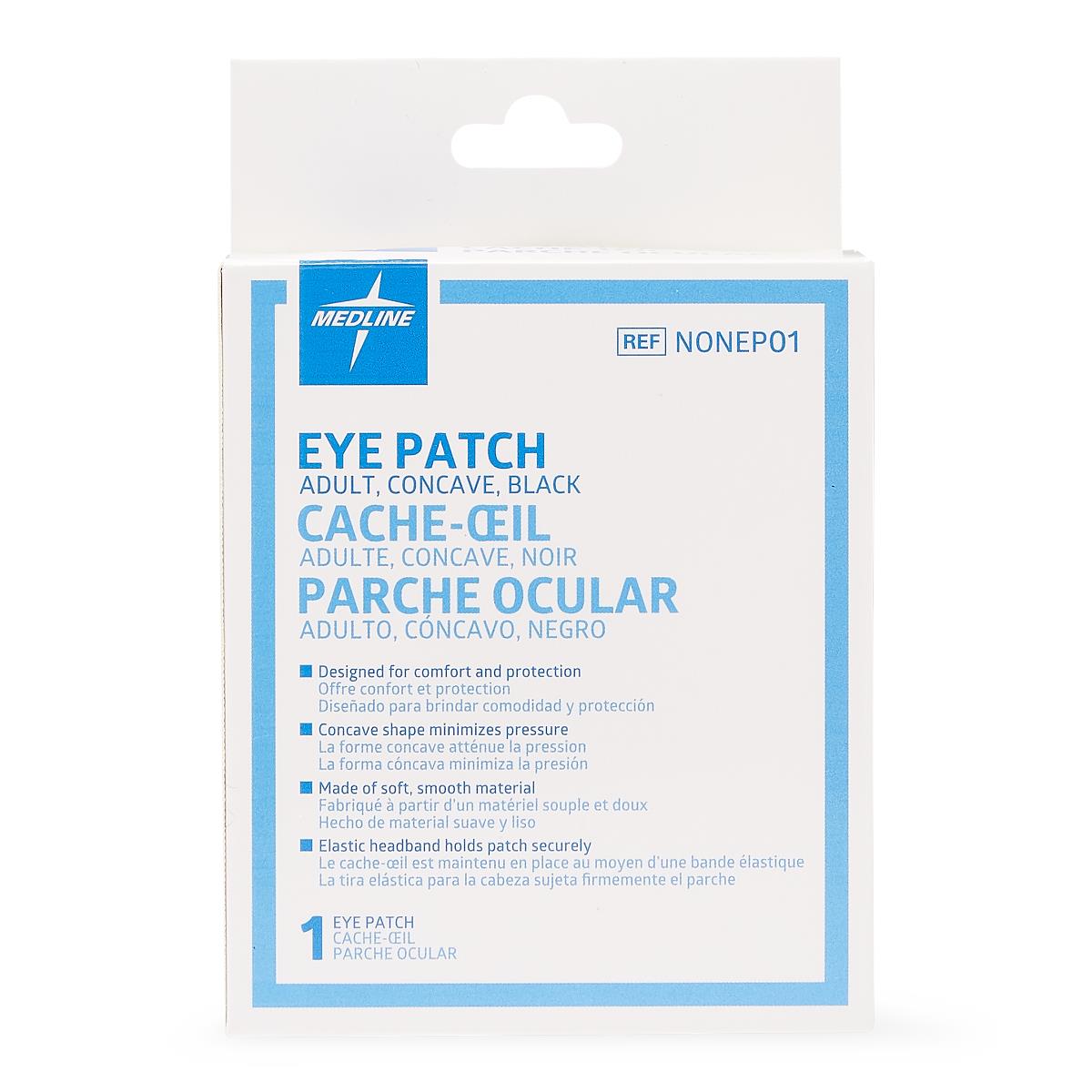 Medline Eye Patches - Hypoallergenic Adhesive Eye Patch for Post-Surgical Care & Amblyopia Treatment (Box of 6)