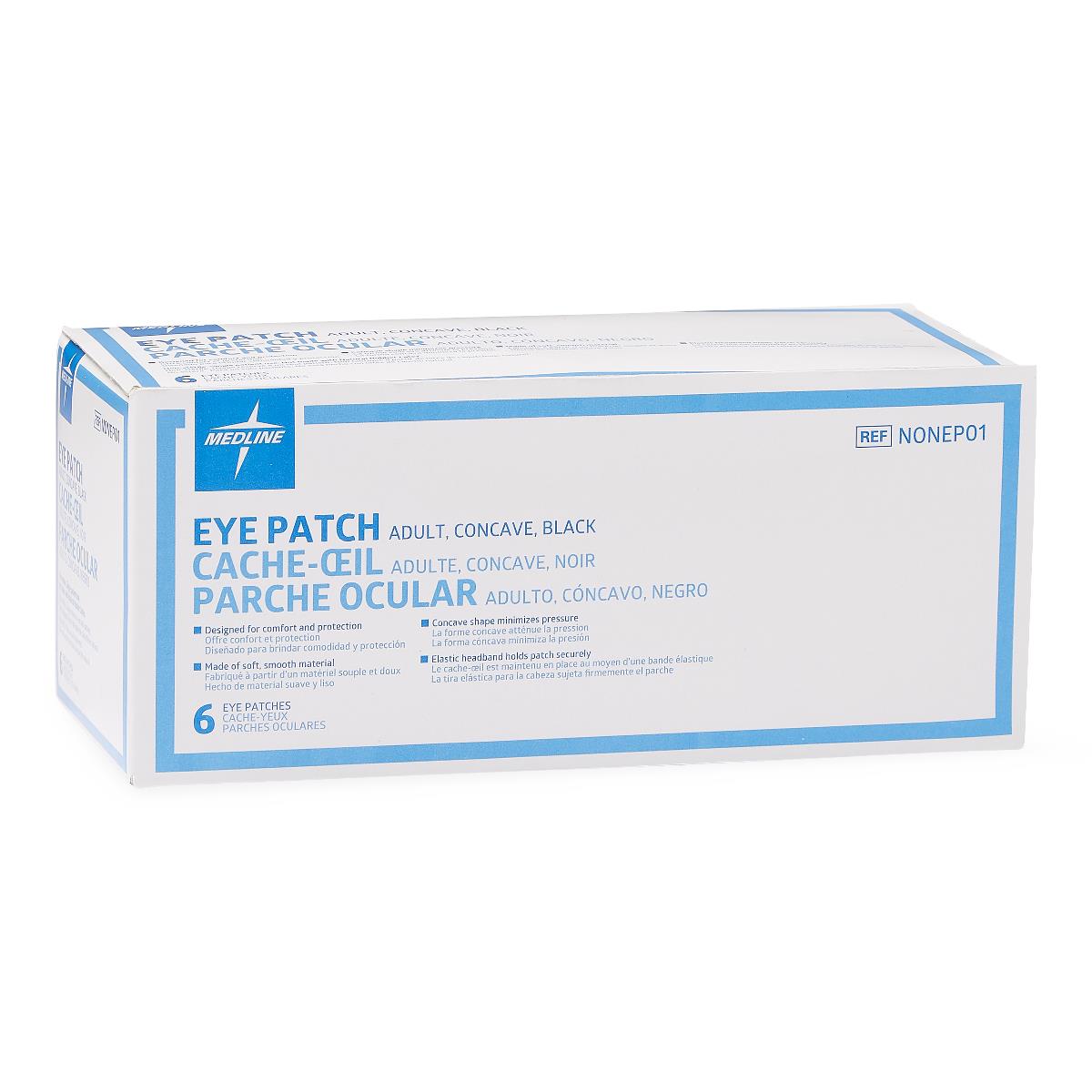 Medline Eye Patches - Hypoallergenic Adhesive Eye Patch for Post-Surgical Care & Amblyopia Treatment (Box of 6)