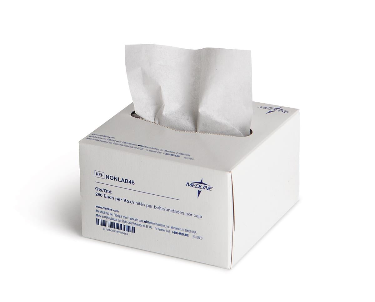 Delicate Task Lab Wipes, 4 x 8 Inch - Low-Lint Cleaning Wipes for Laboratory & Medical Use (Box of 280)