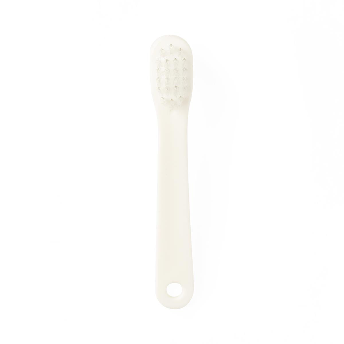 2-Sided Denture Brush - Dual-Head Design for Complete Denture Care, Ivory