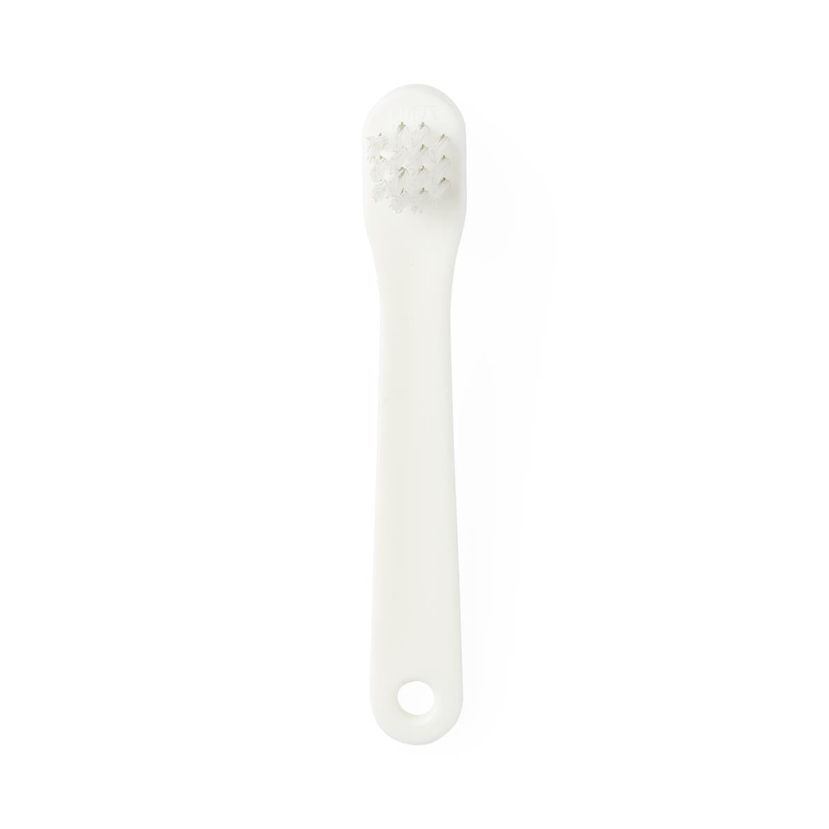 2-Sided Denture Brush - Dual-Head Design for Complete Denture Care, Ivory