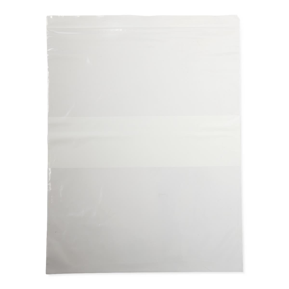 Medical Plastic Zip Closure Bags with White Write-On Block - 2 Mil Reclosable Storage