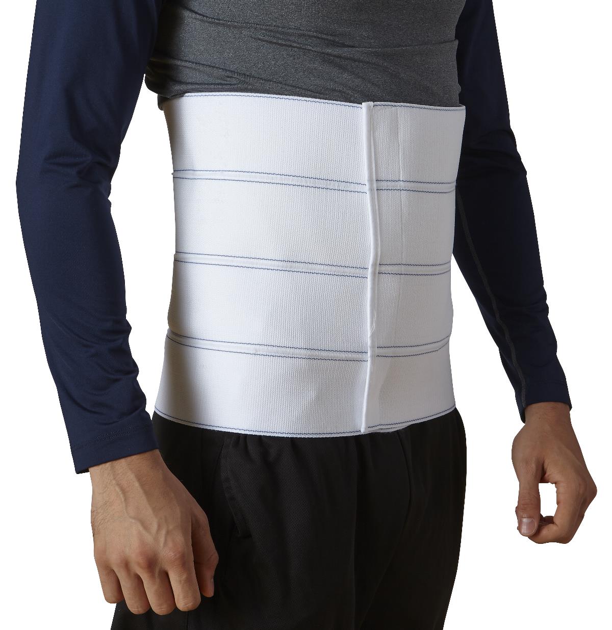 Medline Four-Panel Standard Abdominal Binder - 12 Inch Elastic Post-Surgery Support Belt