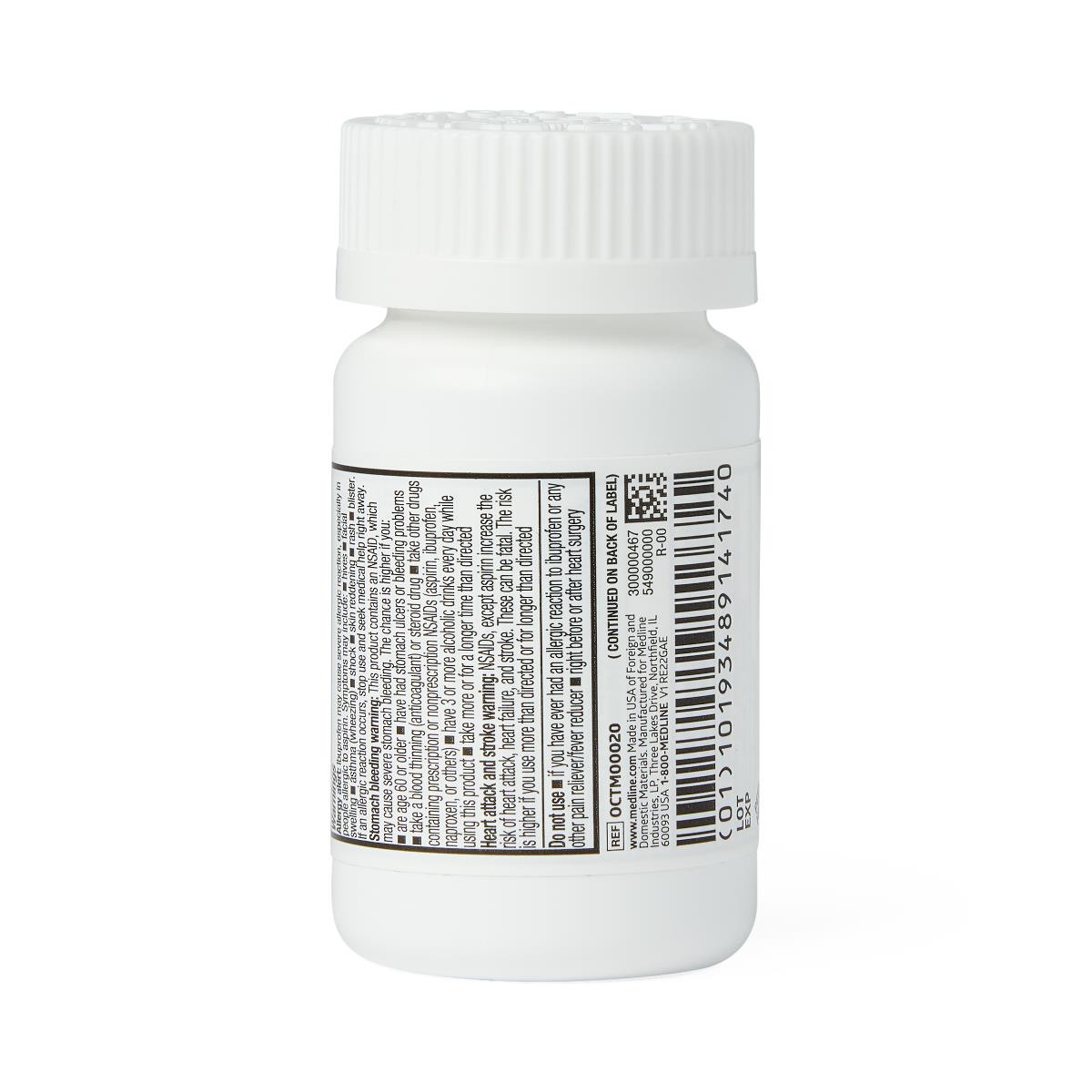 Medline Ibuprofen Tablets 200mg - Pain Relief & Fever Reducer, 100 Count Bottle