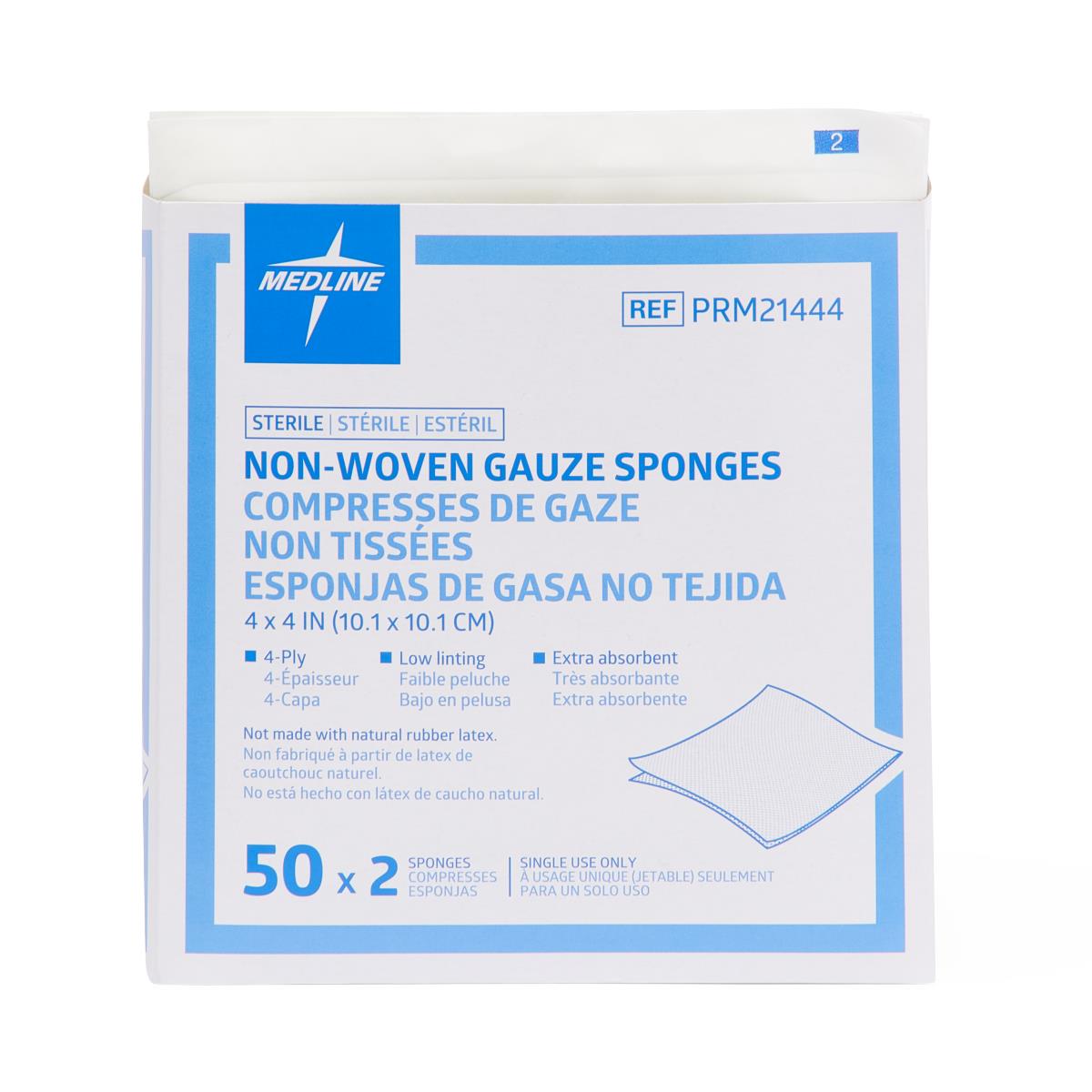 Nonwoven Gauze Sponges 4-Ply - Sterile & Non-Sterile Medical Wound Care Dressing