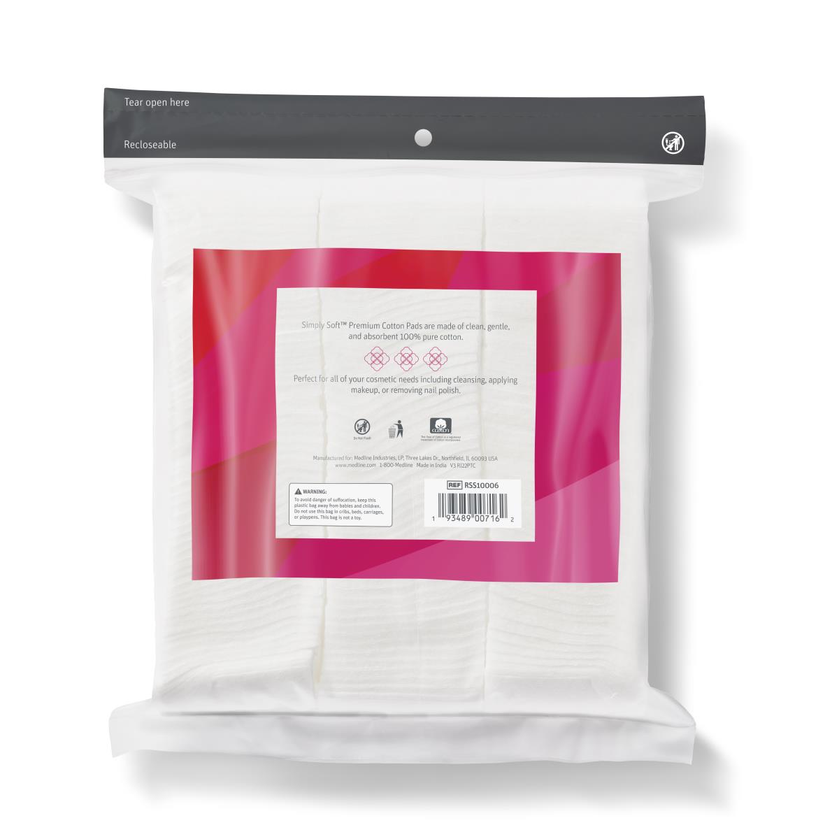 Premium 100% Cotton Pads - Ultra Soft Hypoallergenic Cleansing Pads for Wound Care & Skincare