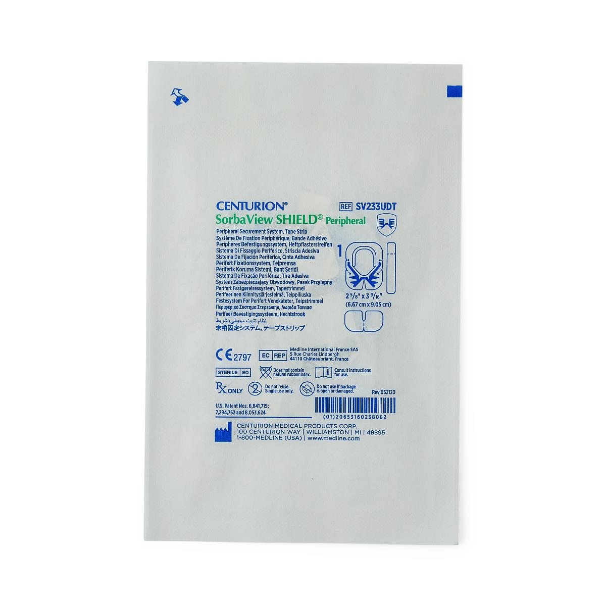 Centurion Peripheral SorbaView Shield Integrated Securement Dressings - IV Catheter Positioning with Built-In Shield Technology