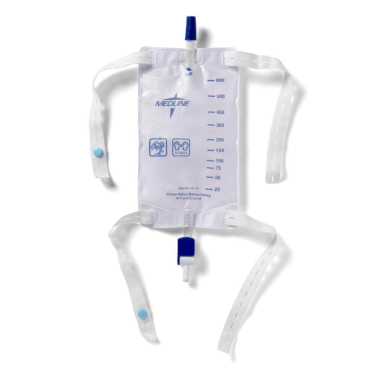 Premium Urinary Leg Bag with Elastic Straps & Flip-Drain Valve - 600ml Capacity