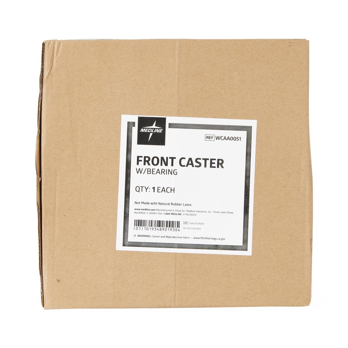 8" Front Caster with Bearings for Shuttle Extra-Wide Wheelchair - Premium Replacement Part