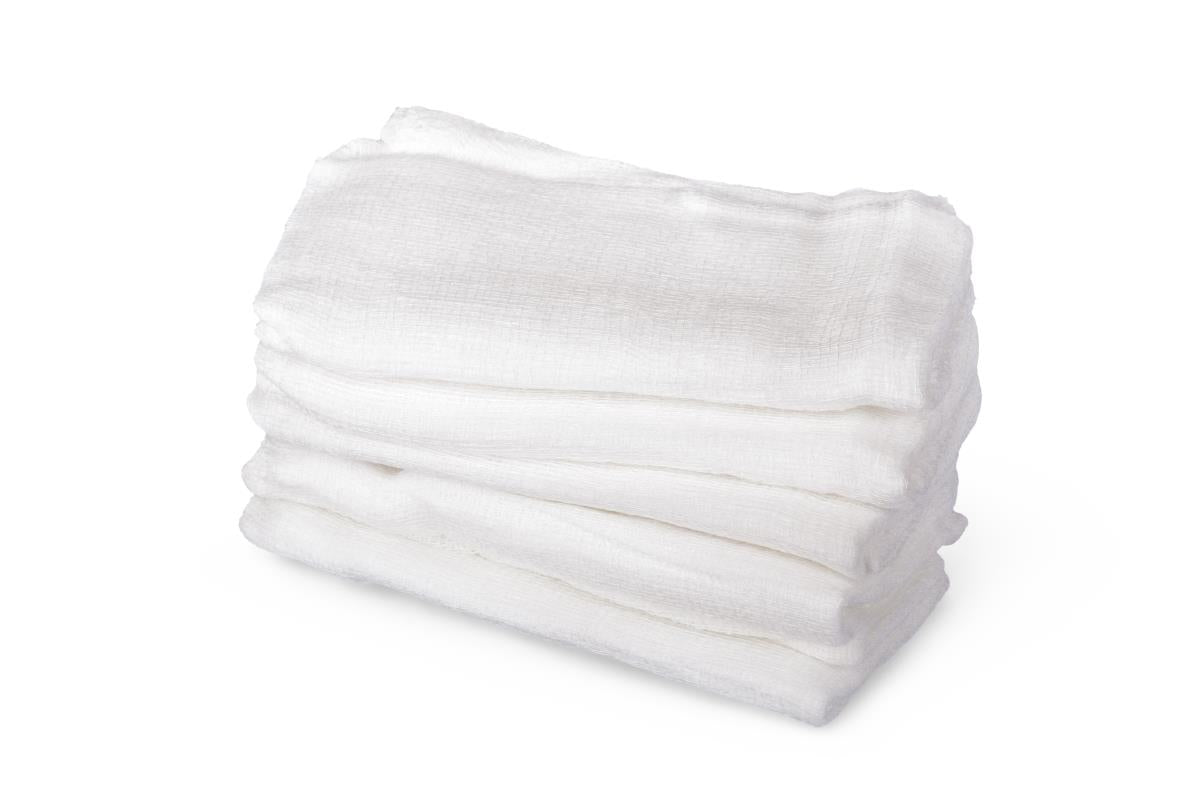 Premium Cotton Burn Dressings - Sterile Non-Adherent Wound Care - 18x18 Inch, 10 Ply (Case of 80)