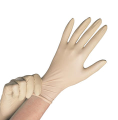 Curad Stretch Vinyl Exam Gloves - Powder-Free Non-Latex Medical Grade - Medium, Cream