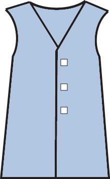 Medline Sterile SMS Surgeons Vest - Blue Button Closure - Case of 30