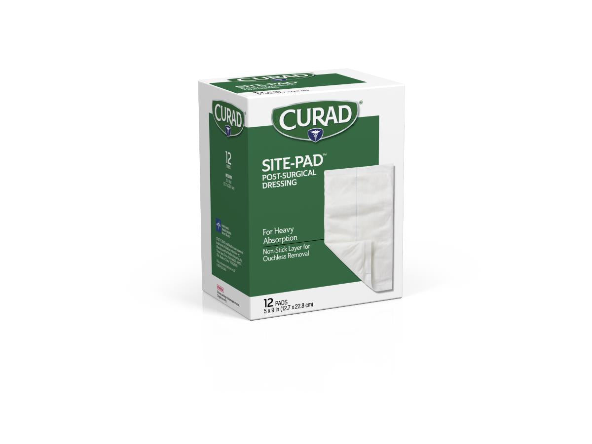 Sterile Site-Pad Surgical Dressings - 5x9 Inch - Case of 144 | High Absorbency Wound Care